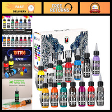 14 Pcs Tattoo Ink Set 1oz 30ml Vibrant Colors for Indoor Tattoo Studio, Smooth