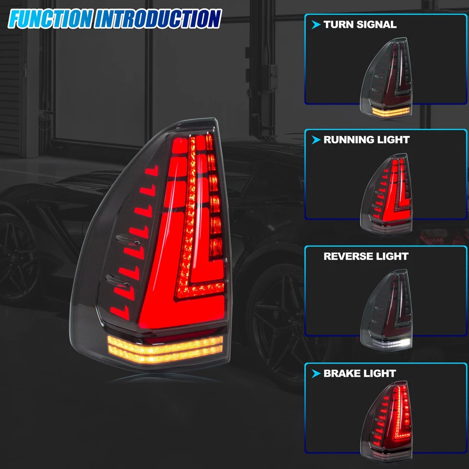 Luces traseras LED para Lexus GX470 2003-2009 conjunto de luces traseras de señal dinámica Foto 2 de 4
