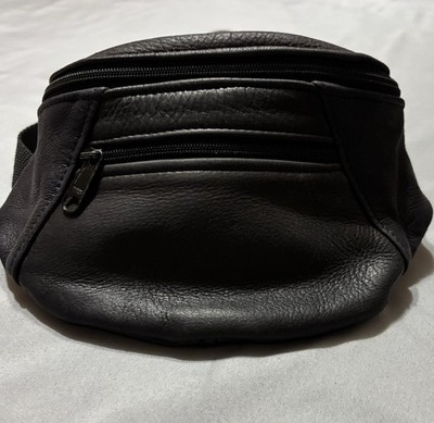 Raven Works Vintage Deerskin Pouch Fanny Pack Belt Bag Black Carryall Minimalist