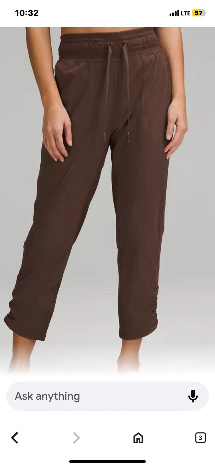 Lululemon Java Brown Dance Studio MR Cropped Cinc… - image 6