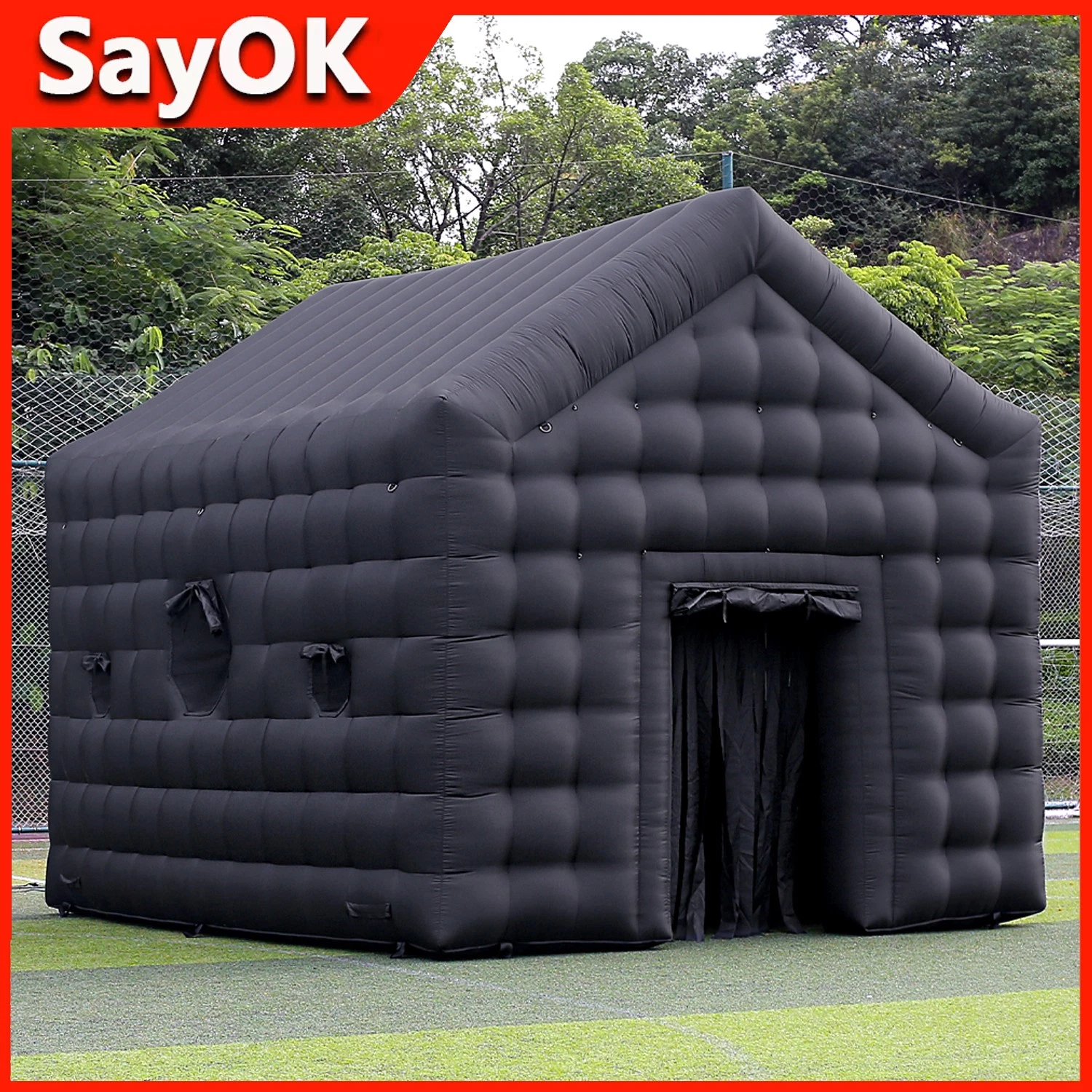 18FT Inflatable Night Club Party Tent Cube House Nightclub Room Disco Bar Tent