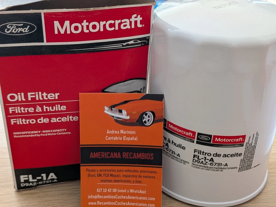 Filtro aceite Motorcraft FL-1A FL1A D9AZ-6731-A - Imagen 1 de 1