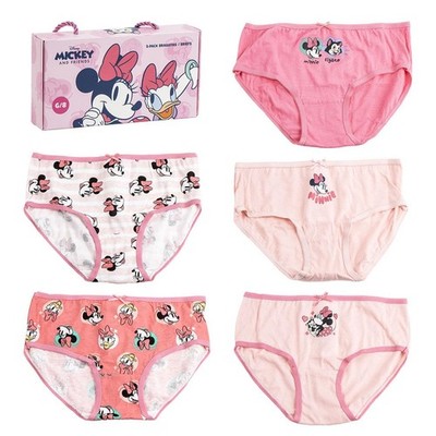 Mädchen 5er Pack Geschenkbox Disney Minnie Mouse Slips Kinder Unterwäsche Slips Pants