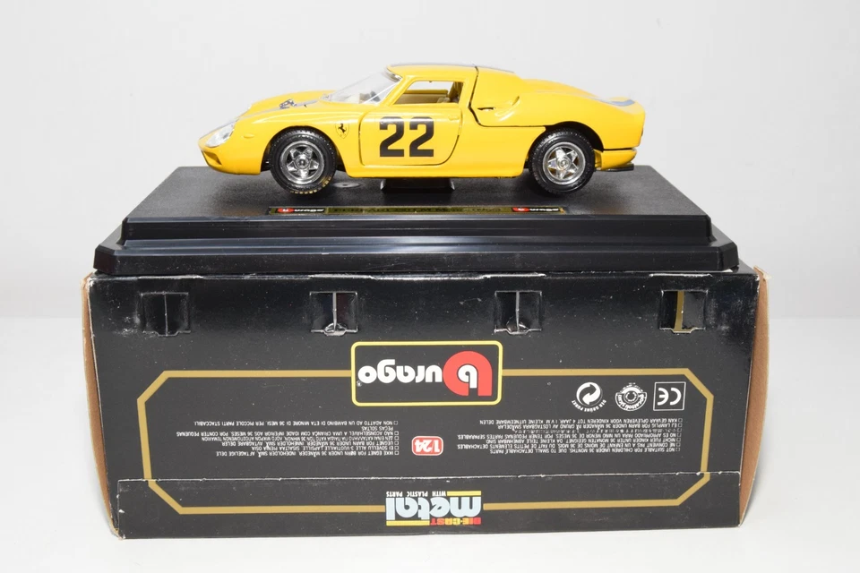 B70 1:24 BBURAGO BURAGO 1506 FERRARI 250 LM LE MANS MONZA 1966 JAUNE MIB - Photo 2/4