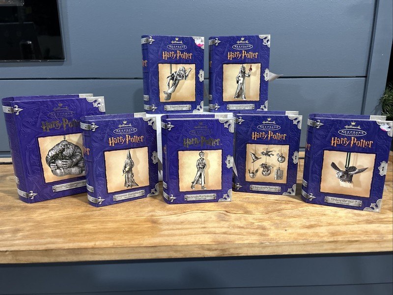 Hallmark Keepsake Ornament Set Of 7 - Pewter Harry Potter Christmas Ornaments