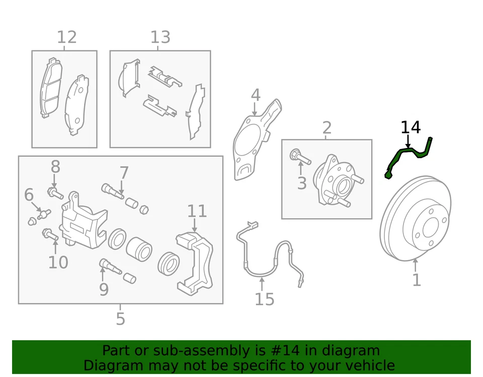 Manguera de freno original Nissan 2013-2021 46210-3SH0A Foto 3 de 3