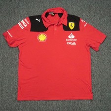 Puma Shirt Mens Extra Large Red Ferrari F1 Racing Short Sleeve Polo XL