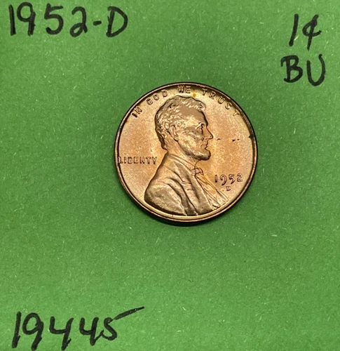 1952 D Lincoln Wheat Cent / Penny 1c BU Brilliant Uncirculated
