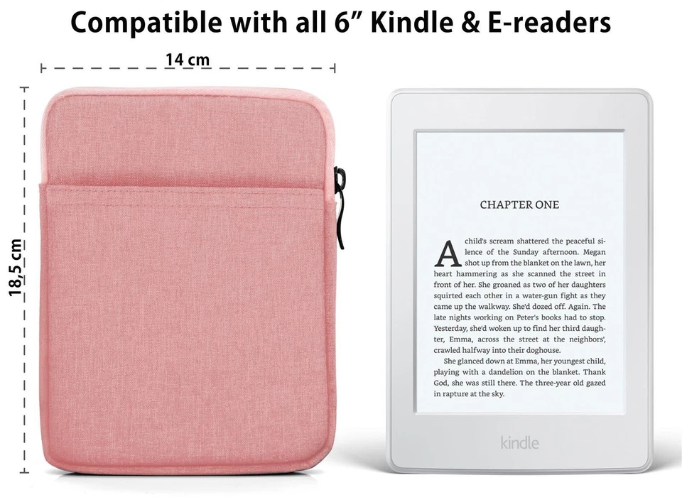 6 Zoll Nylon Sleeve Hülle Schutzhülle Tasche für eBook Reader Smartphone Tablet - Bild 2 von 4