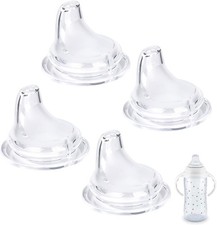 4/6 Packs Replacement Silicone Spout Compatible with NUK 4 Pack, Clear
