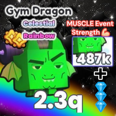 Rainbow Gym Dragon + 5 Million Diamonds. PS99. Muscle Event