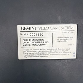 Coleco Gemini Video Game System Atari 2600 Clone 2 Controllers Model: 2510