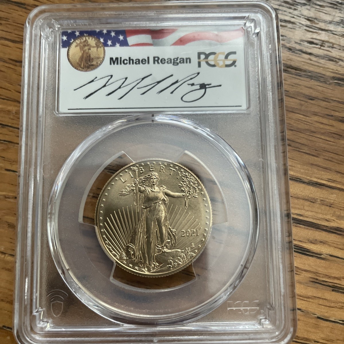 2021 T-2, MS70 $25 INSURED GOLD EAGLE Regan Legacy FIRST DAY OF