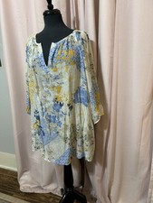 Indigo Rose Womens Size 2X Blouse Top Tunic B...