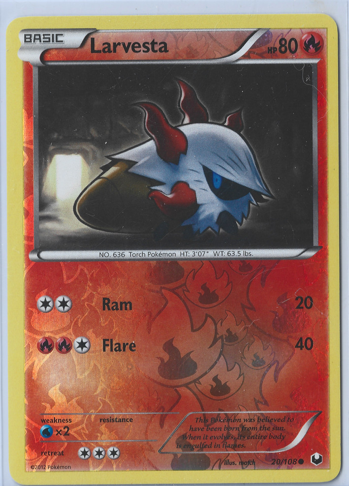 Larvesta 20/108 Dark Explorers Reverse Holo