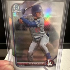 Bowman Chrome 2022 Luis Rodriguez BCP-238 Refractor /499 Dodgers Rookie Card. rookie card picture