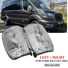 FORD TRANSIT MK8 WING MIRROR INDICATOR LENS CLEAR LEFT & RIGHT SIDE 2014 TO 2019
