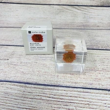 Sola Cube Globe Amaranth Acrylic Cube 40mm Handcrafted Botanical Specimen Japan