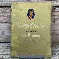 Vintage 1942 Betty Crocker All-Purpose Baking Cookbook Recipes