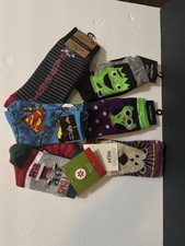 Christmas Holiday Halloween Novelty Socks Autumn Lot 6 Shoe Size 4-10 NWT