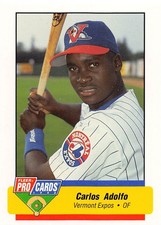 Carlos Adolfo 1994 Fleer ProCards 3919 Vermont Expos Baseball Card