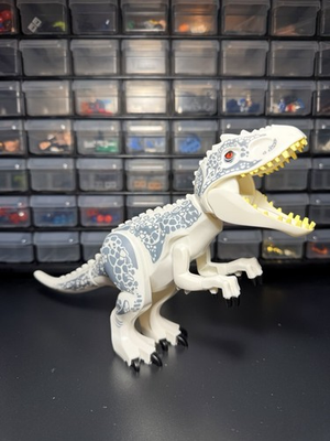 #ad New Jurassic World Indominus Rex White Custom Lego Dinosaur 75919 $28.99