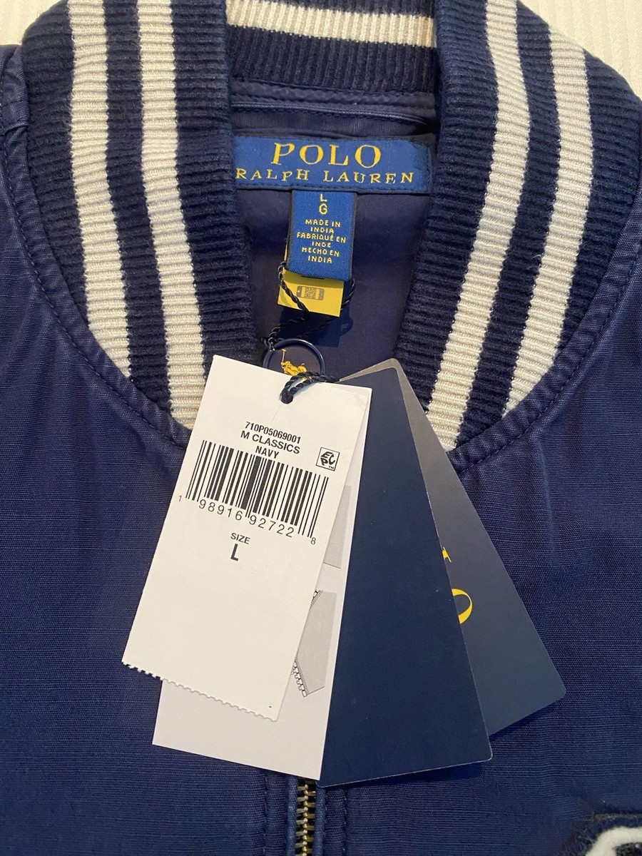 Polo Ralph Lauren Embroidered Canvas Varsity P Patch Track Jacket