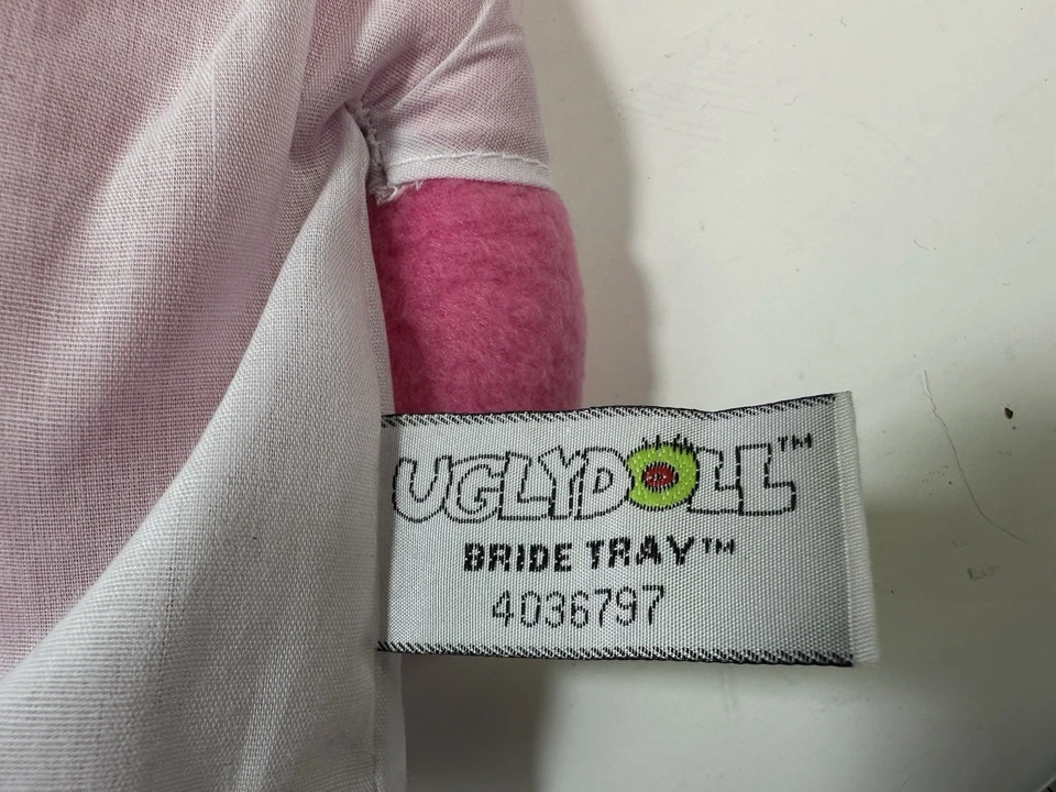 Bandeja de noiva Uglydolls GUND brinquedo de pelúcia boneca feia recheada rosa Babo 12" lote de 2 novas - Imagem 3 de 4