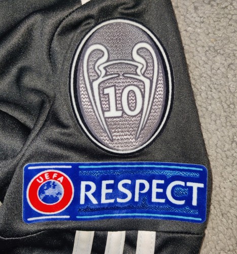 Real Madrid 2014/15 Ronaldo Third Black Dragon Long Sleeve Futbol Jersey Size S - Picture 12 of 12
