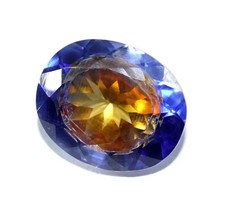 8.6 CT Natural Bi-Color Pitambari Sapphire Oval Cut Certified Gemstone