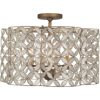 Kalco Lighting 515045OL Maurelle Semi-Flush Mount Oxidized Gold Leaf