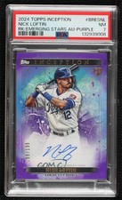2024 Inception Base Rookie and Emerging Stars Purple Nick Loftin PSA 7 Auto 16wc