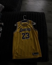 Nike Los Angeles Lakers LeBron James Dri-Fit NBA Jersey Yellow Men's Size L