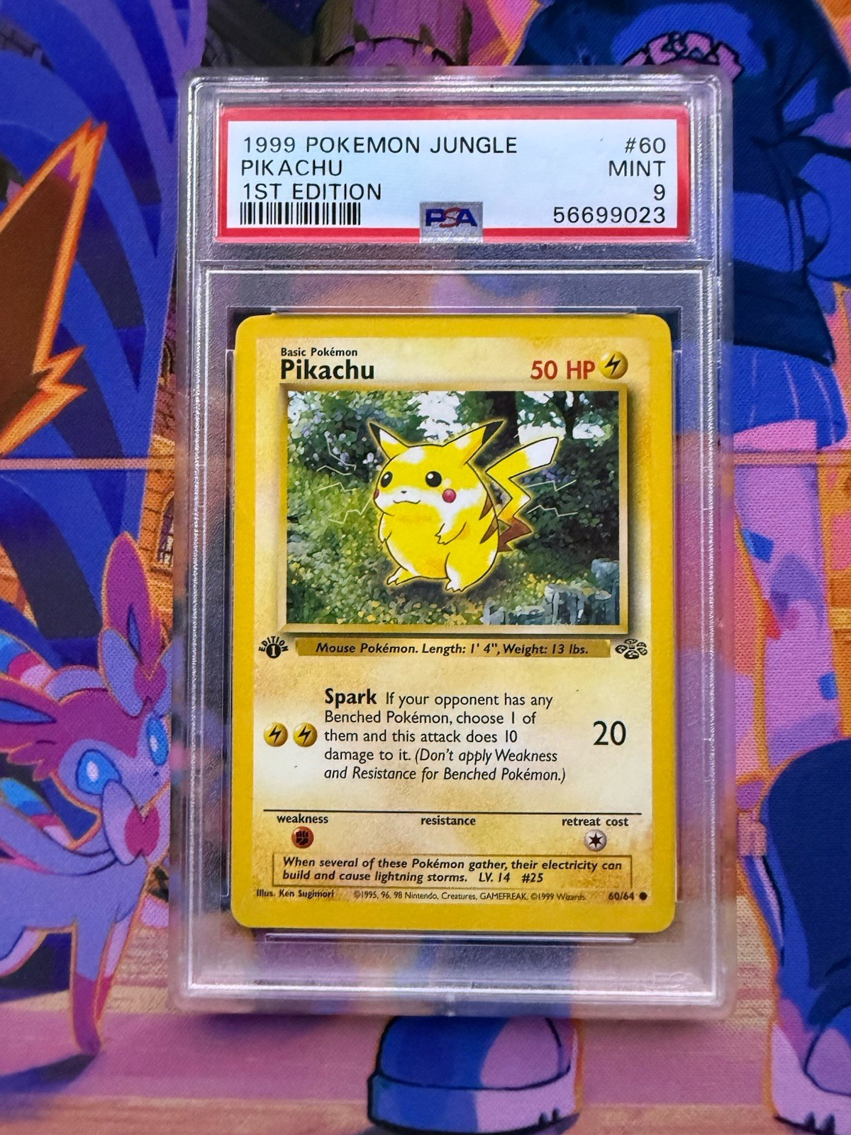 1999 Pokemon Jungle Pikachu 1st Edition #60 PSA 9