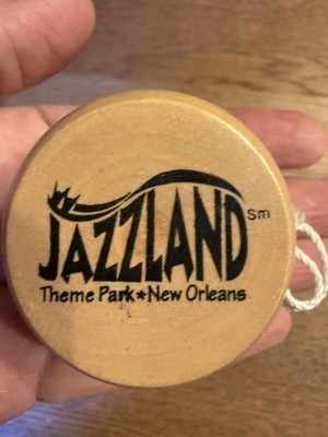 RARE Jazzland Theme Park New Orleans Wood Yo-Yo Souvenir