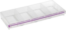 Craft Mates Bead Organizer and 4 Locking Compartments 2XL , Clear Lids
