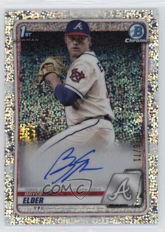 2020 Bowman Draft Chrome Picks Sparkle Refractor 66/71 Bryce Elder Auto 6fs