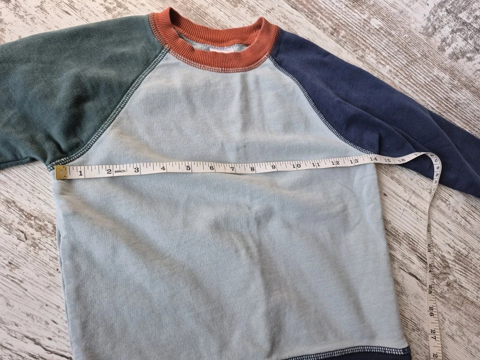 Sudadera Hanna Andersson Cuello Redondo Niños Talla 5 Colorblock Pullover Foto 2 de 4