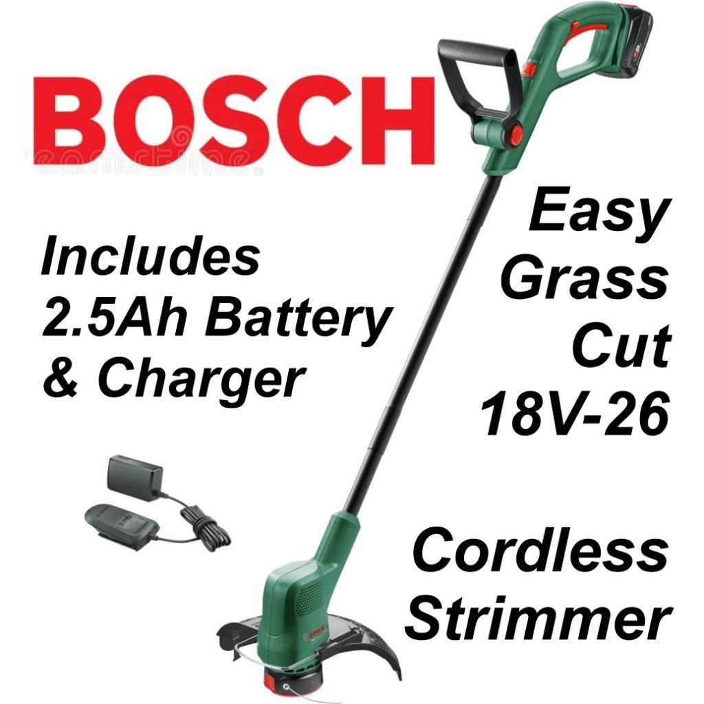Bosch EasyGrassCut 18V-26 Cordless Grass Strimmer + 18V 2.5Ah Battery & Charger