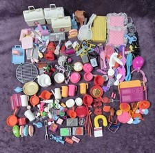 Vtg 70s  80s Barbie Accessories Lot 200 Pieces Kitchen, Doctor  Random