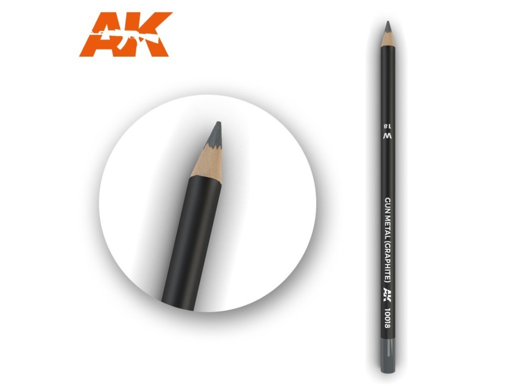 Gun Metal (Graphite) - Weathering Pencils - Brand New - AK Interactive Pencils