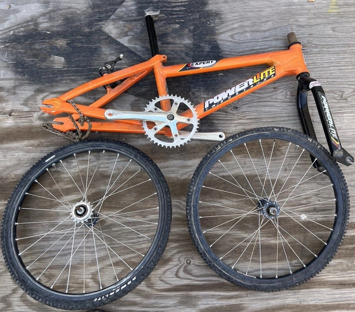 1990's POWERLITE EXPERT 20” Frame, Wheels And Forks, FOR PARTS | eBay