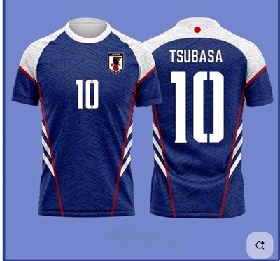 Captain Tsubasa Team Japan Football Jersey T-Shirt Olive And Tom Adult/Kid
