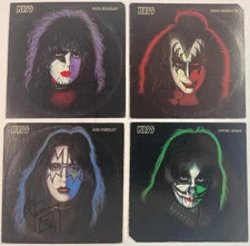 KISS Signed Autograph Auto "KISS Solo: 1978 S/T" Album Vinyl LP Set by 4 JSA