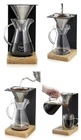 Osaka Wood Pour Over Coffee Station Set Mount Zao 20oz Drip Brewer Glass Carafe