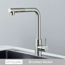 Free Shipping Black Pull Out Kitchen Sink Faucet Two Model Stream Sprayer Nozzle