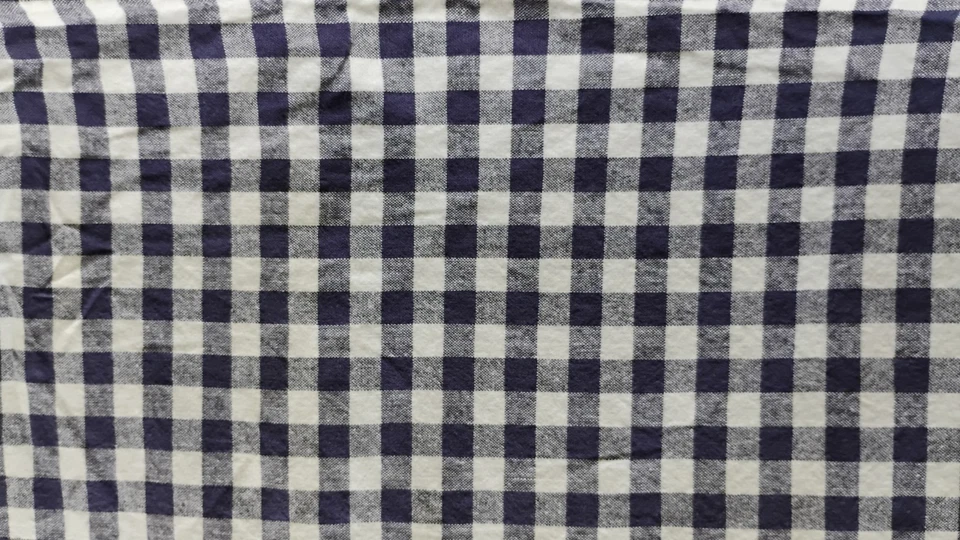 Sábana plana doble Pottery Barn Kids franela azul guinga cuadros país en mal estado usada en excelente estado Foto 2 de 4