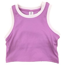 Xersion Girls Quick-Dri Purple Athletic Tank Top Built In Sports Bra