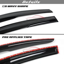 For 2008-2012 8TH Gen Honda Accord JDM Mugen Style Window Visor Vent Rain Alcusu