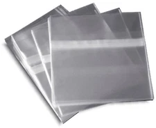 100-Pak =RESEALABLE= Plastic Wrap CD Sleeves for 10.4mm Jewel Cases!